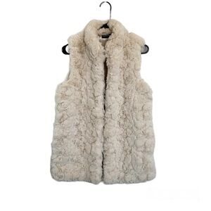 RACHEL ZOE | Faux Fur Luxurious Cream Vest